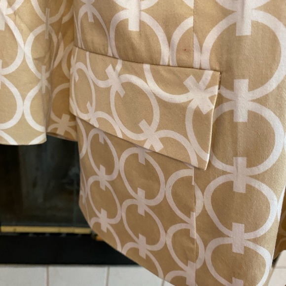 Talbots Woman Stretch Jacket, 3/4 Sleeves, Cream & White, Size 18W - Picture 3 of 12